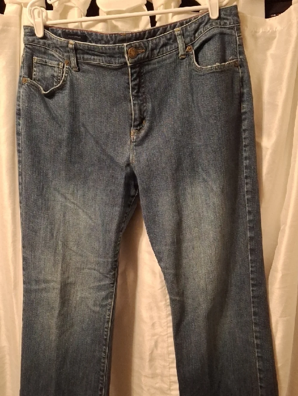 Lands' End Straight-Leg Blue Denim Jeans